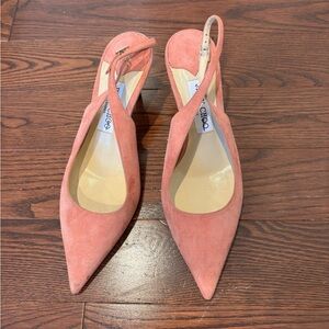 Jimmy Choo Peach Slingback Heels